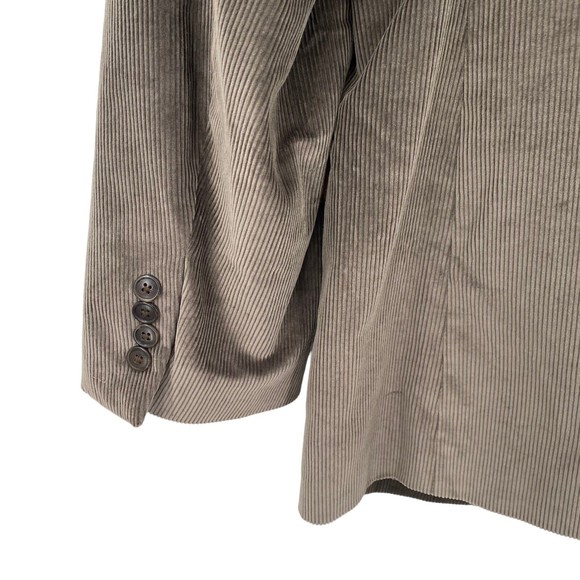 Saddlebred Blazer Sport Coat 44R Men's Gray Corduroy Two Button Classic Cotton - Picture 5 of 7